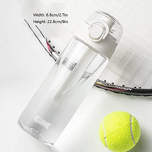 Waterfles Sports Waterfles Lichtgewicht Waterflessen met Stro Pop Open Deksel voor Camping Wandelen Travel Sports Outdoors Fles (kleur: Grijs) - Image 3