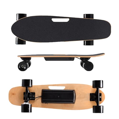 Monopatín eléctrico, Longboard Cruiser con Control Remoto, Motor de 350 W, Velocidad máxima de 22 km/h,autonomía de 8 km,3 velocidades,monopatín eléctrico para Adultos, Principiantes,niños