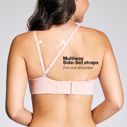 Image of NYKD NYB027 Cotton Padded Wired Multiway Strapless Bra Anti Slip Seamless Bonded Neckline Detachable Straps (Plus