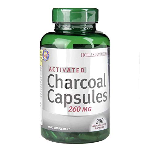 Holland & Barrett carbón activado, 200 cápsulas, 260 mg