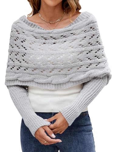 Wantonfy Schal Damen Ärmeln Schal Sweater Wrap Pashmina Schals und Tücher Schals für Herbst Winter