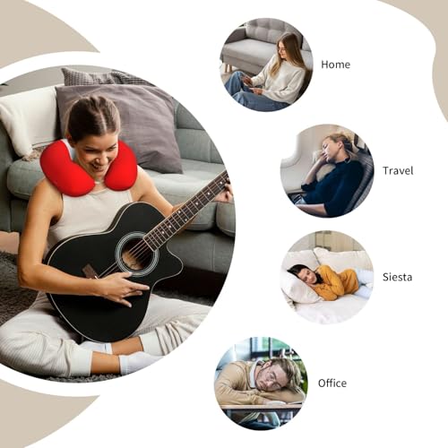 Almohada U de espuma viscoelástica para viaje miniatura 7
