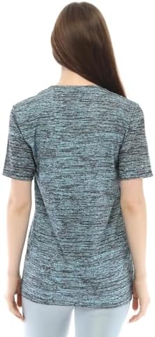 Ghassy Co. Kadın Nem Emici Aktif Gym Fitness Koşu Performans Outdoor Spor Tshirt MAVİ M - Görsel 5