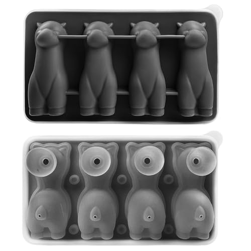 Molde para cubitos 3D Alpaca silicona con tapa y embudo miniatura 1