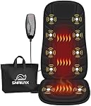 Snailax Massage du dos avec la chaleur, siège de massage Coussin 10 Moteurs, Chaise de Massage pour l'utilisation à domicile, 5 Modes & 3 Niveaux d'intensité, 2 Réglages de chaleur avec 30-60-90 min minuterie, cadeaux