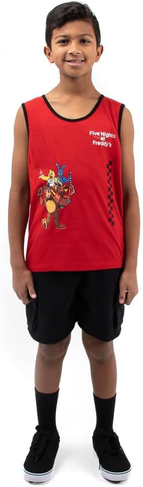 Five Nights at Freddy's Value 3-Pack of Youth Boy's Sleeveless Muscle Shirts - Image 3
