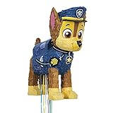 Unique Paw Patrol Chase 3D Party Pull String Pinata, 18' x 15', Multicolor