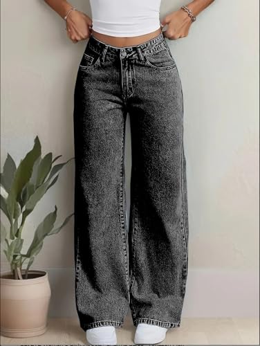 Image of Nifty Women's Denim Stretchable High Waist Light Wash Baggy Jeans || Back Pocket Bow tie Detail