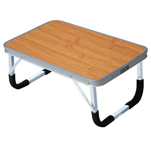 Laptop Bed Tray Lap Desk Folding TV Tray Table Tablet Homework Study Reading Eating Breakfast Serving Tray, Notebook Stand, for Sofa, Bed, Terrace, Balcony, Garden, Pink,Brown 60cm