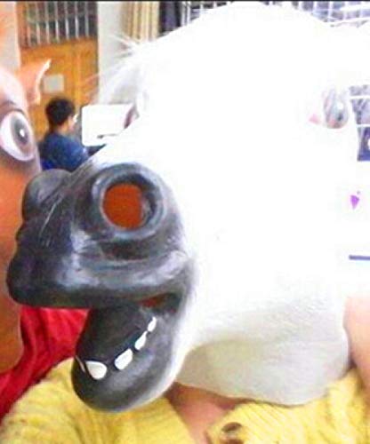 XYLu00a0HOME Halloween Masquerade Party Cosplay Disfraz Horror - Eventos - Carnaval - RopaHorse Head Mask Animal Headgear Black Horse Mask Latex, White Horse