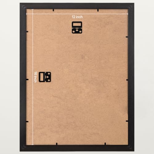 Image of eletecpro 12x16 Vintage Picture Frame, Glass Cover, Bronze Gold, 2-Pack | Display Photo 8.5x11 with Mat or 12x16 without, Horizontal or Vertical, Wall Mount