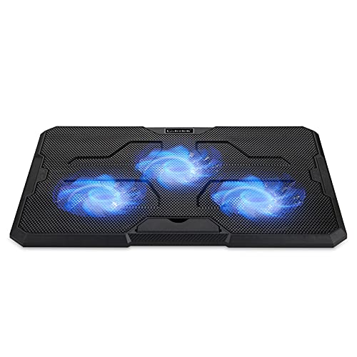 Coolertek-Laptop-Cooling-Pad-Adjustable-Height-Gaming-Laptop-Cooler-Portable-Ultra-Slim-Quiet-Laptop-Notebook-Cooler-Cooling-Pad-Stand-with-3-USB-Powered-Fans-Fits-13-173-Inches-Blue