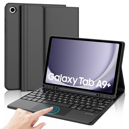 Clavier Samsung Tab A9 + azerty avec pavé tactile et coque magnétique