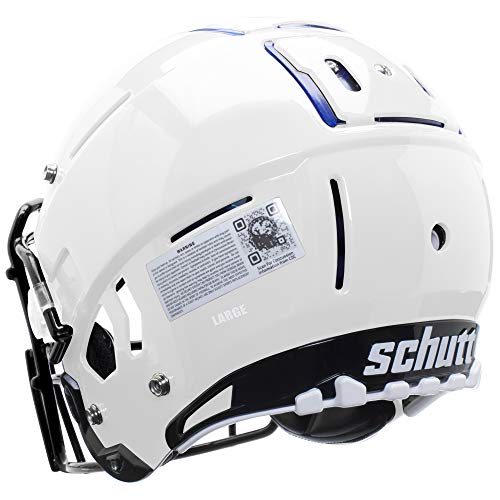 Schutt F7 Vtd Collegiate Youth Football Helmet, Facemask Not Included, White, Large #TOP1