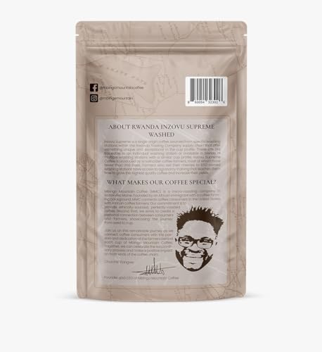 Rwanda Inzovu Supreme Washed Medium Roast Whole Beans 12 oz miniatura 3