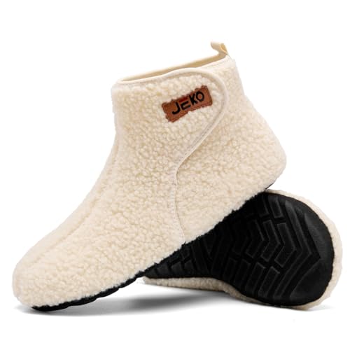UUBARIS Bootie Slippers for Women Men Furry Warm House Sock Shoes For Indoor Outdoor Teavel