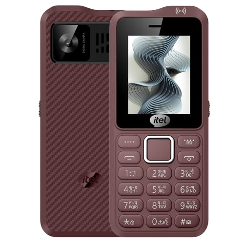 Image of Itel Kingsignal Keypad Mobile Phone | Stronger Signal |1500 mAh 33 Days Standby Super Battery | Type C Charger | KingVoice | Wireless FM with Recording | Auto Call Recording |Kevlar Texture|Purple Red
