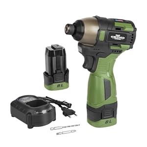LAZYLAND 17V Brushless Screwdriver, 140Nm Cordless Impact Driver Set with 3 Adjustable Speed, 2 Batteries and Led Work Light