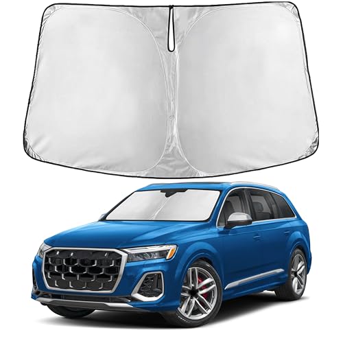 Image of EcoNour Windshield Sunshade Compatible for Audi SQ7 2020-2024 2025 2026, Sun Visor for Front Windshield & Window Sun Shade Cover, UV Heat Blocker & Protector, Car Accessories