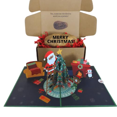 Potato Parcel Christmas Bundle - This Christmas Gift Your Loved ones their face on a real potato. Includes a Surprise Gift Box and a card to wish Christmas. As seen on Shark Tank!2