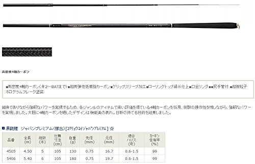 ジャパンプレミアム 極龍鱸 小継 450 本日限定特価 宇崎日新 極龍 鯉 小継 ジャパン プレミアム 4.50m / コイ竿