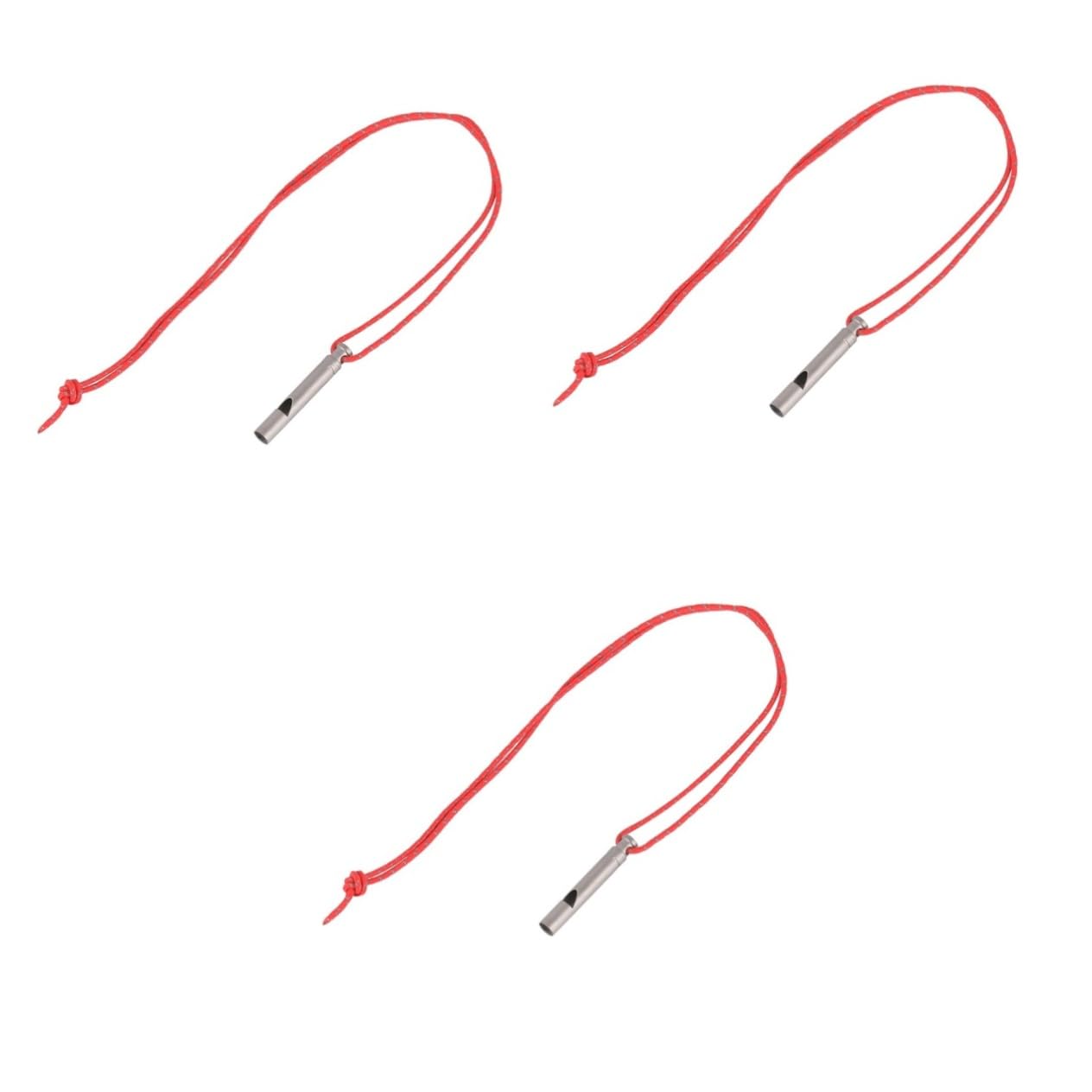 ifundom Silbato de Titanio Light Whistle Deportivos Silbato de Deporte campismo Fiesta acollador Deportes y Aire Silbar Fuerte Silbato de Emergencia Delicado cordón de Silbato Silver