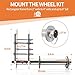 NeoKaleido 2 Pack Adjustable Boat Lift Installation Wheel Kit, Heavy Duty Adjustable Bracket Fit Universal Lifts and Dock Shafts, Fits Most 2