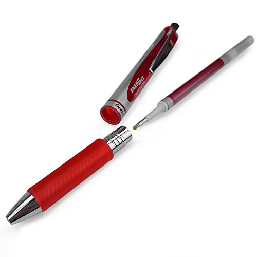 Image of 4 x PENTEL Energel 0.7mm Refill Metal Tip LR7 - Fits Energel Xm, BL77 /BL57 /BL37 - RED