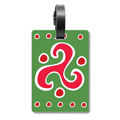 Étiquette valise Mexique totems au design spirale d'art ancien pour identification
