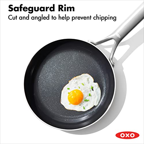Image of OXO Mira Tri-Ply Stainless Steel PFAS-Free Nonstick, 8 inch Frying Pan Skillet, Induction, Multi Clad, Dishwasher and Metal Utensil Safe