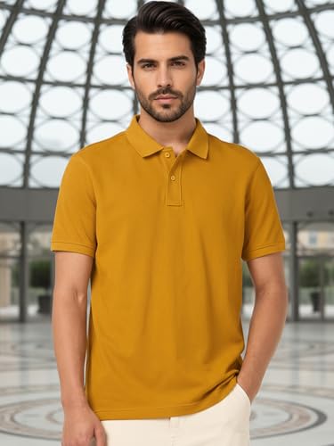 Image of Bewakoof Men Solid Regular Fit Half Sleeve Collar Pure Cotton T-Shirt