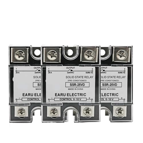 Relais statique monophasé SSR-40VD 40A avec radiateur entrée 0-10V sortie 220VAC