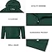M MAELREG Men's Fashion Hoodies & Sweatshirts Kangaroo Pocket Performance Golf Hooded Quarter Zip Pullover Men Turquoise Heather