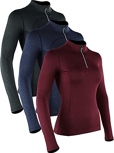 CADMUS Women's Compression Long Sleeve Shirts for Hiking Running Dry Fit Tights
