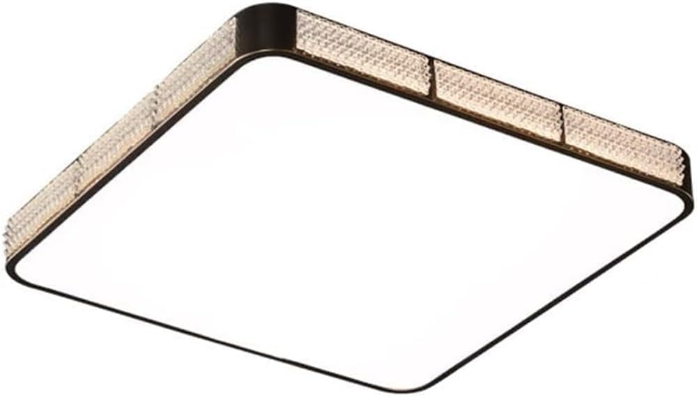 ZTCHSENZT - Copper Square Ceiling Light LED Dimming Ceiling Lamp Transparent Acrylic Lampshade Ceiling Light Fixture, Wall Lamps,K-30Cm