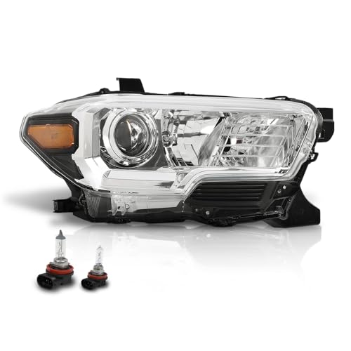 Image of GRAND ORANGE Right Side Headlight Assembly W /O LED Daytime Running Light Front Headlamp Compatible with Toyota Tacoma SR5 Crew Cab /Extend Cab pickup 2019-2023 Clear