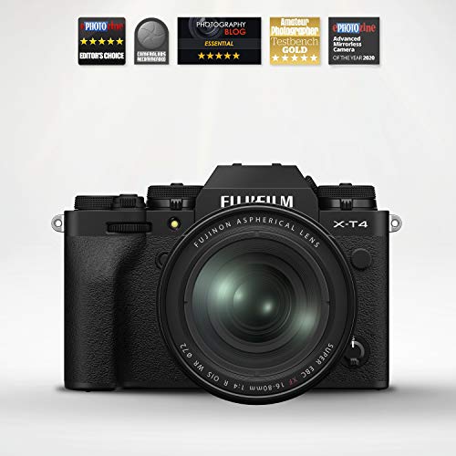 Image of Fujifilm X-T4 26 MP Mirrorless Camera Body with XF16-80mm Lens (X-Trans CMOS4 Sensor, EVF, Face /Eye AF, IBIS, LCD Touchscreen, 4K /60P & FHD /240P Video, Film Simulations, Weather Resistance) - Black