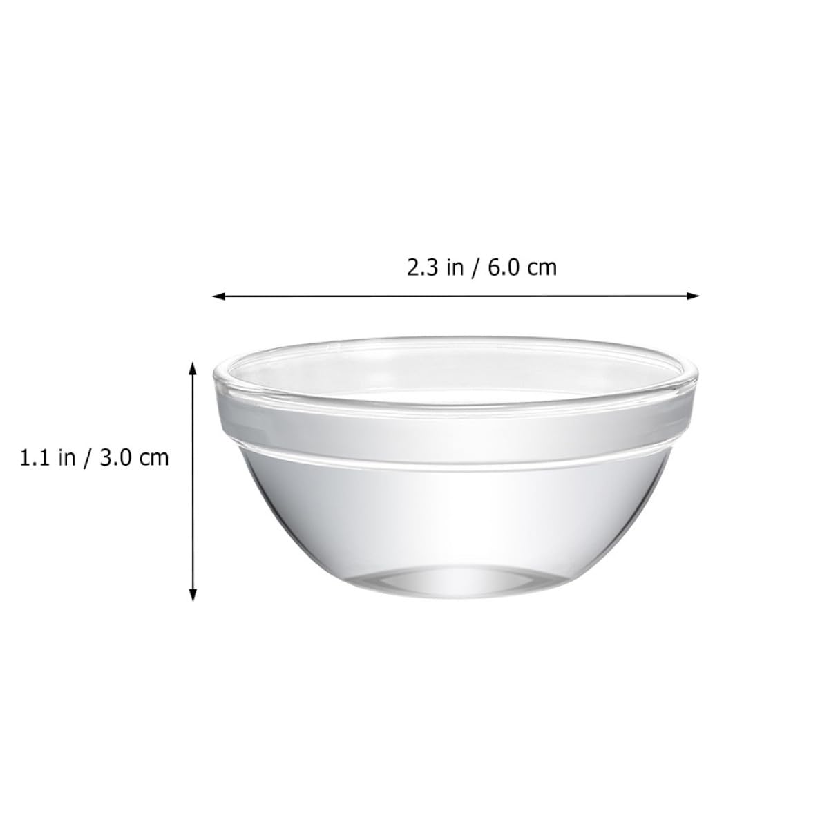 Ciotole in Vetro Trasparente Resistenti al Calore Ciotole Pratiche per Dessert e Insalate Set 10 Pezzi per Uso Domestico e Ristorante
