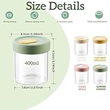 MEETOZ 4 Pack 14oz Glass Overnight Oats Jars with Lids, Storage Jars with Silicone Lids, High Borosilicate Glass Airtight Canister for Kitchen Storage, for Overnight Oats,Canning,Sauce (400ML) - Image 2