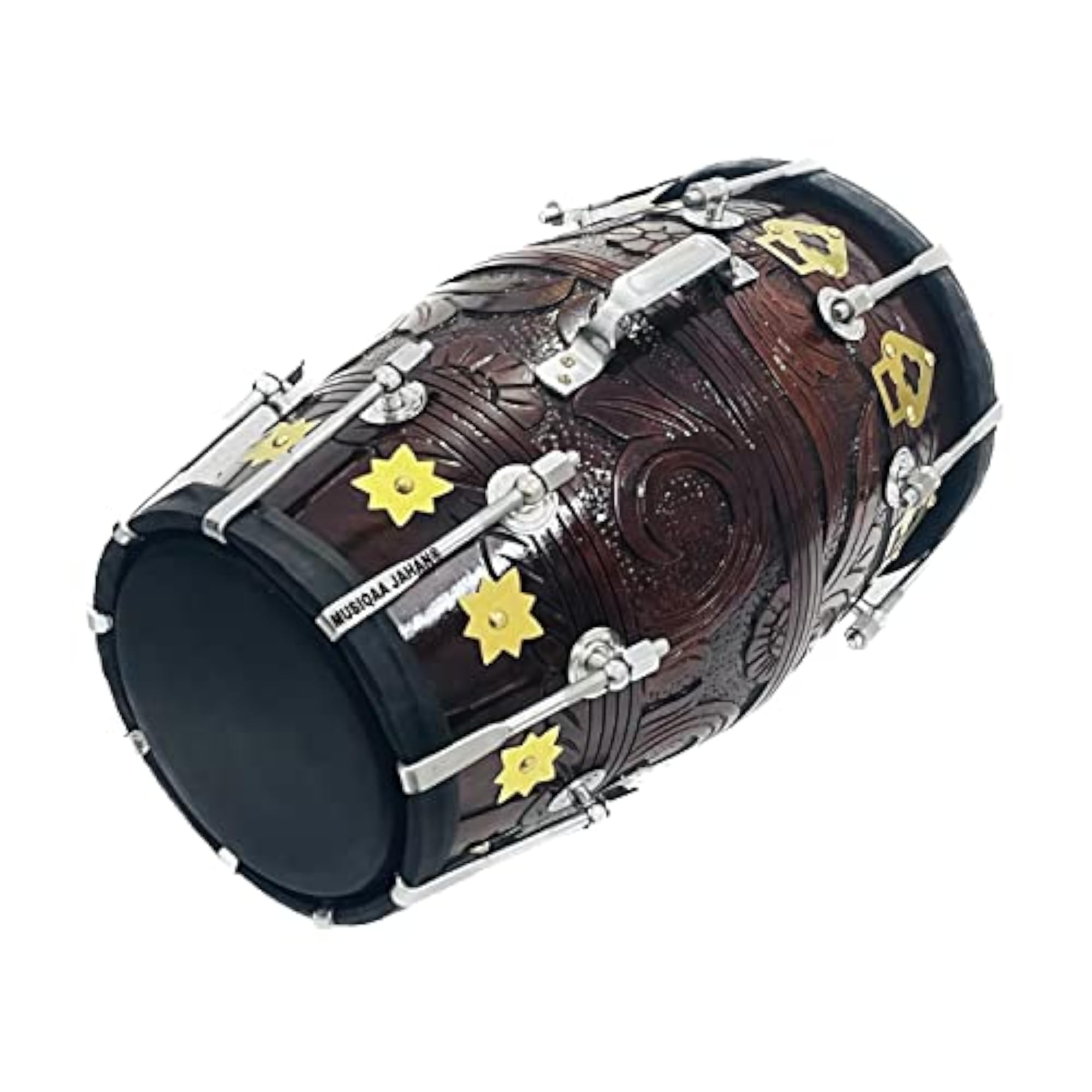092 DHOLAK DRUM HAND INDIAN SHEESHAM WOOD & SPECIAL SKIN WITH BAG