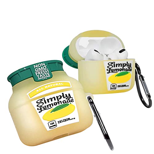 Compatible With Airpods Pro Case, 3D Cartoon Silicone Lemon Fun Funny Cute Cool Shockproof Protective Pods Pro Cases Cover Skin Shell For Girls Boys Kids Teens Women #TOP1