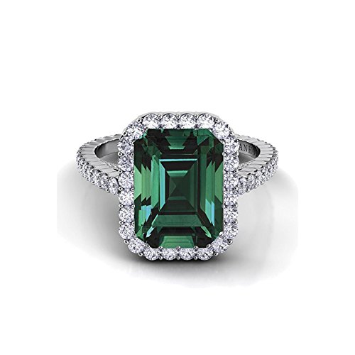 RM Jewellers 92.5 Sterling Silver American Diamond Princess Ring for Women & Girls