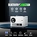 Projector with WiFi and Bluetooth, Native 1080P Projector 4K Support with Automatic Vertical Keystone Portable Movie Projector, Compatible with Phone/Laptop/TV Stick