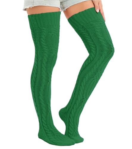 Image of Sexybody Women's Thigh High Socks Over the Knee Knit Socks, Winter Leg Warmers Stockings Knee High Tube Arctic Fleece