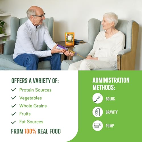Real Food Blends Beef, Potatoes & Spinach - Pureed Food Meals for Tube Feeding with Protein, Vegetables & Fruits - 330 Calories for Lunch & Dinner - 9.4 oz (Pack of 12)