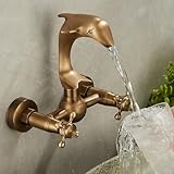 Le Mitigeur Salle de Bain Ancien Mural est équipé de conduites d'eau chaude et froide standard G1/2 et d'accessoires d'installation complets. L'installation est rapide et facile, aucun plombier n'est nécessaire, vous pouvez facilement l'installer vous-même.