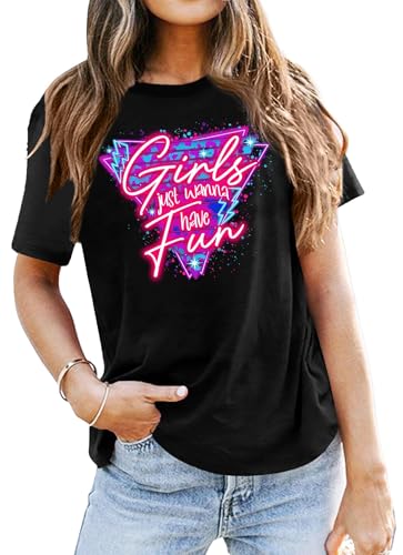 80s Baby 90s - Maglietta da donna vintage Batik anni '90, stile retrò anni '80, 80S-nero-C, L