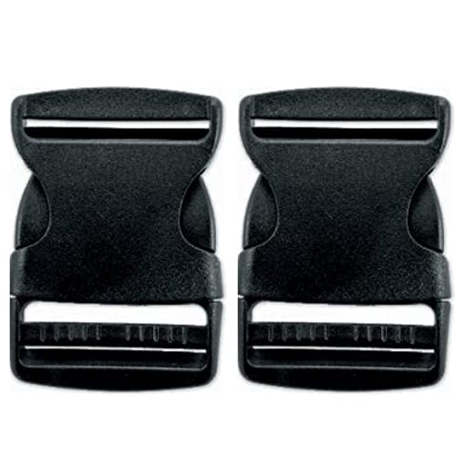 MERCERÍA SUANCES Hebillas para cinturón y mochilas de 40mm, 2 unidades, cierre de clic de doble cara, para mochila, hebilla mochila (1)