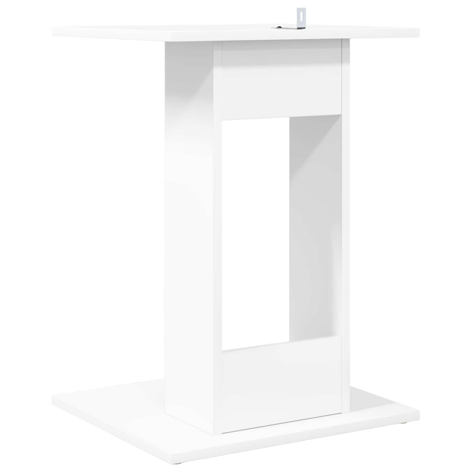 Mesa auxiliar blanca de madera 45 x 40 x 62,5 cm, mesa de centro compacta con estante para salón, pasillo y dormitorio, mesa de sofá estable para lámpara, libro y decoración