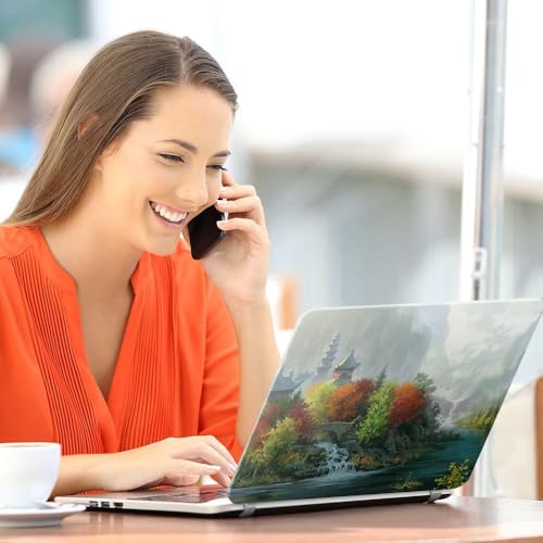 Image of Galaxsia Scenery D3 Top+Wrist Pad Vinyl Laptop Skin /Sticker /Cover Upto 15.6 Inches Laptops Laminated-Removable-HD Quality Compatible for Hp-Dell-Sony-Lenovo-Asus etc.(15x10 Inches)